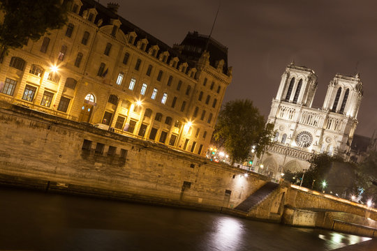 Notre Dame Cathedral by Night