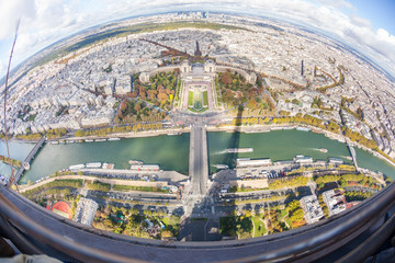 Panoramic View from the Tour Eiffel in Paris
