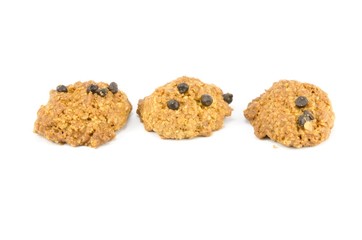 Chocolate chips cookies isolated