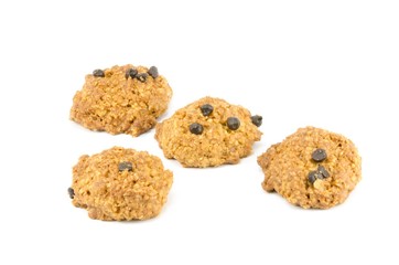 Chocolate chips cookies isolated