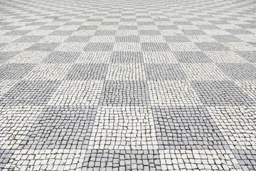 Fototapeta premium Typical stone floor of Lisbon