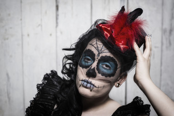 Sugar Skull Frau Portrait