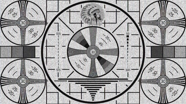 Tv screen with Indian Head Test Pattern