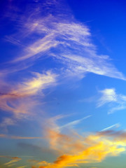 Hyper realistic sunset sky background. Sci-fi etc.