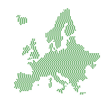 Green Europe silhouette.