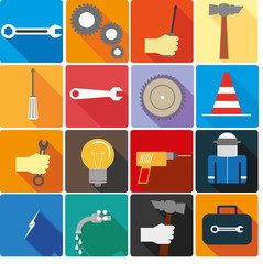 work vector set illustration