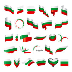 biggest collection of vector flag of Bulgaria - obrazy, fototapety, plakaty