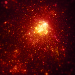 Fototapeta na wymiar Colorful nebula in deep space