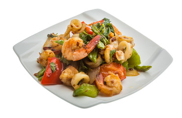 Seafood with vegetables