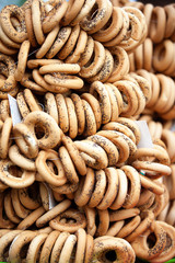 Bunch of russian traditional bagels