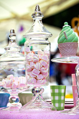 Candy pink marshmallow sweets