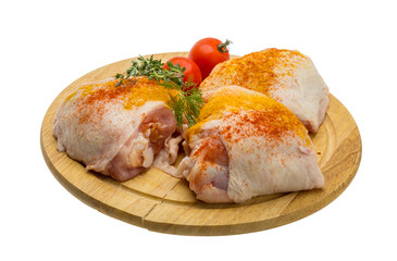 Raw chicken thigh