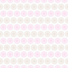 Light summer vector seamless pattern (tiling). Fond pink, white
