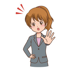 女性　ストップ