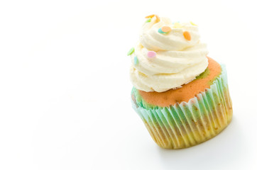 Cupcakes isolated on white background