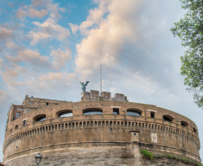 Rome. Castle of Holy Angel over the Tiber River