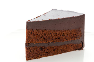 Cake chocolate isolated on white background