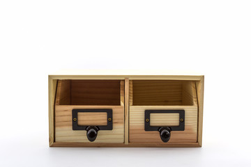 Empty wooden crate.