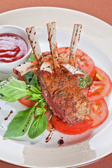 roasted lamb rib