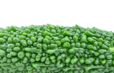 Bitter melon on white background