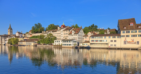 Fototapeta premium Zurich, view on the Limmat River