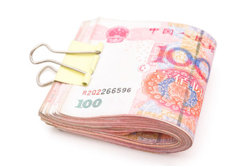 stack or RMB on white with clipping path