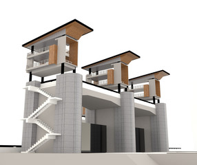 3D water gate design model