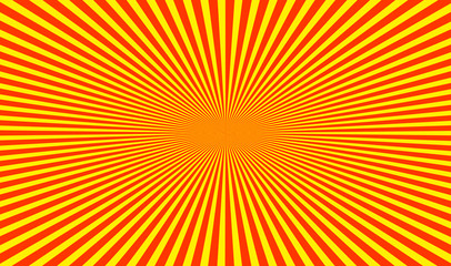 Yellow and red Sun rays