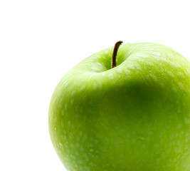 Close up Green apple on nuture background