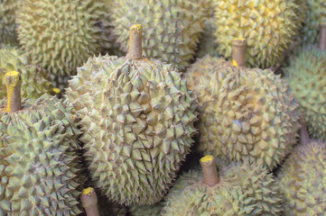 Naklejka na ściany i meble Durian on the market in thailand