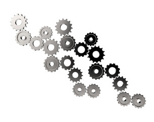 3d cog gear on white background