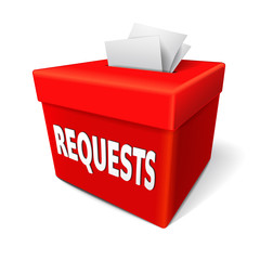 requests word on the red box