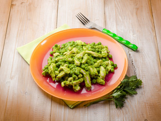 meat stew with peas cream