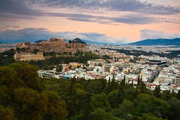 Rolgordijnen Acropolis as seen from Filopappou Hill, Athens. © milangonda