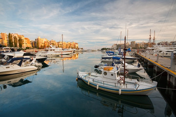Fototapeta na wymiar Boats in Zea marina, Piraeus, Athens.