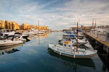 Tuinposter Boats in Zea marina, Piraeus, Athens. © milangonda