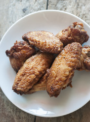 Buffalo chicken wings close up