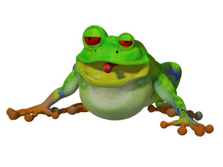 3d cartoon frog