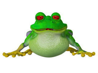 3d cartoon frog
