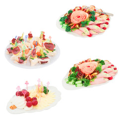 dishes and food on the served table