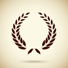 Vector circular laurel wreath