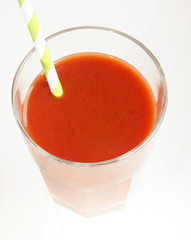 tomato juice in a glass