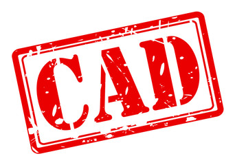 CAD red stamp text