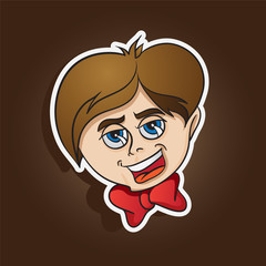 little cute child dressed in bow tie