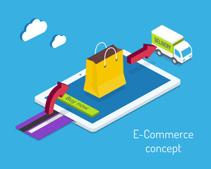 E-commerce or internet shopping concept