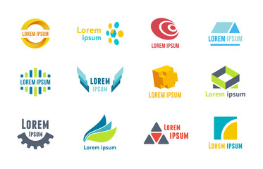 Business emblems icons