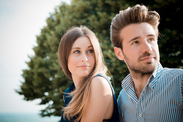 Fototapeta premium young beautiful couple lovers