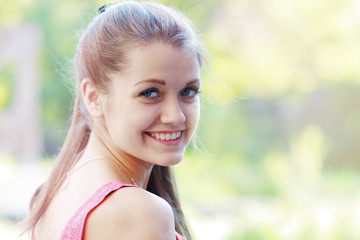 Naklejka premium Beautiful woman face