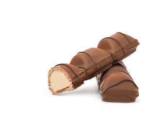 chocolate bar isolated on white background