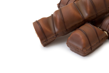 chocolate bar isolated on white background